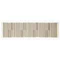 Black and White Striped Cotton Table Runner