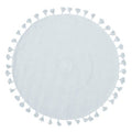 Kids Blue Round Rug with Tassels