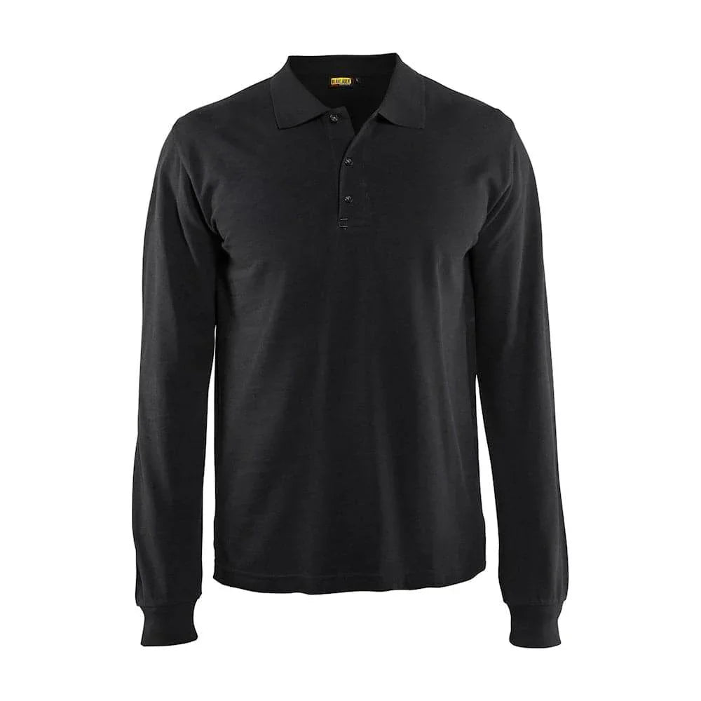 Blaklader 3388 Long Sleeved Polo Shirt Black 2XL