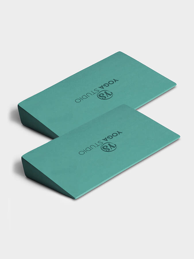 Yoga Studio EVA Foam Wedges Twin Pack Pair Teal