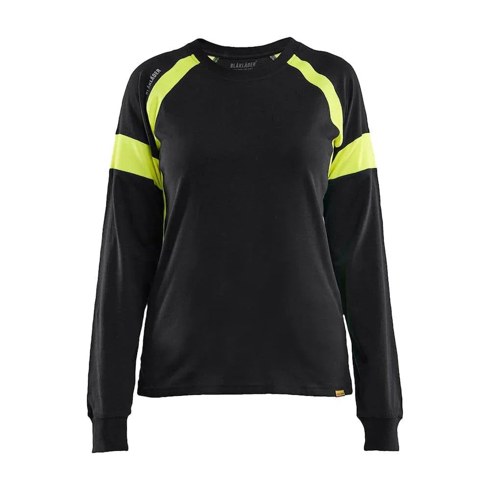 Blaklader 3521 Women's Long-Sleeved T-shirt with Hi-Vis