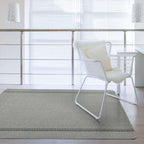 Washable Designer Bordered Grey Rug