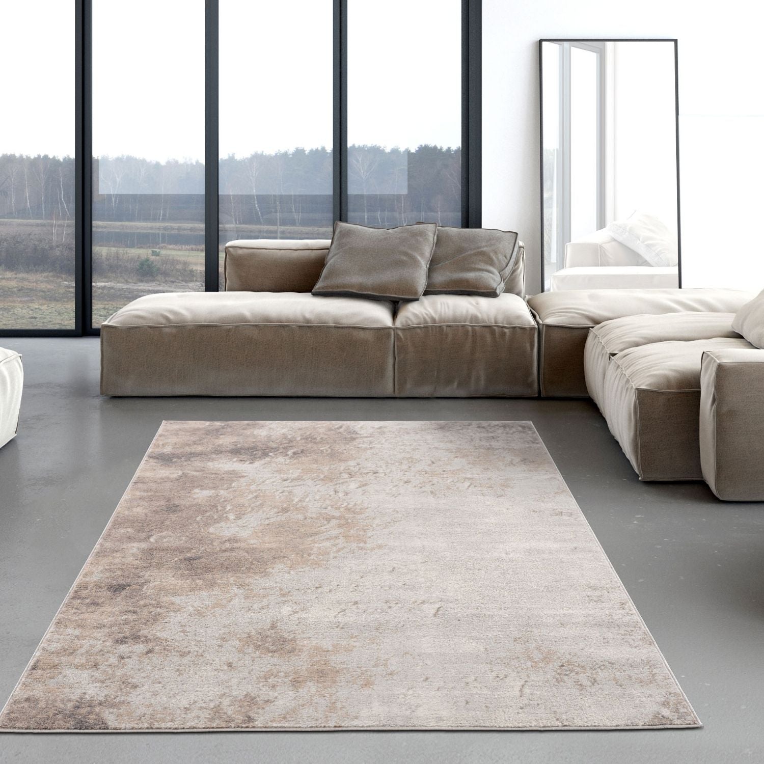 Abstract Brown Rug