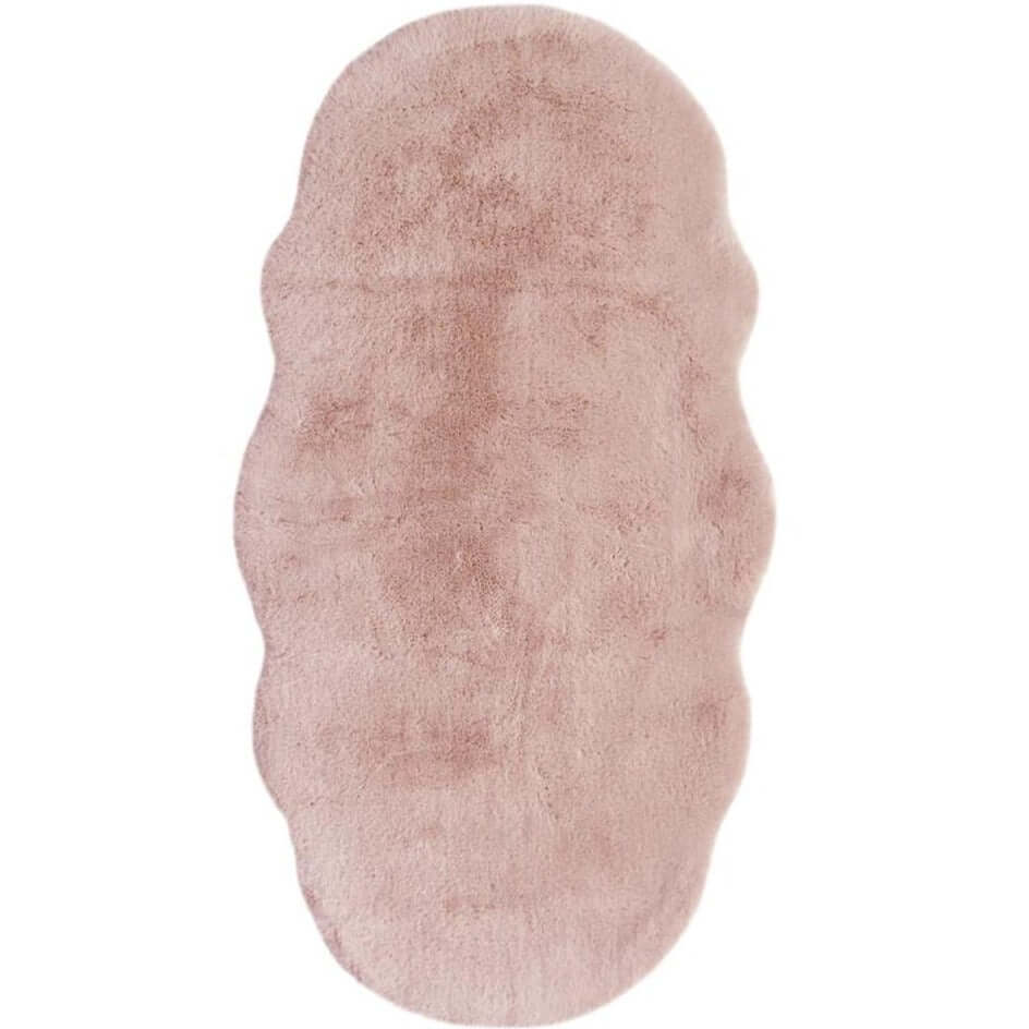 Luxury Pink Faux Fur Rug 70X140 cm