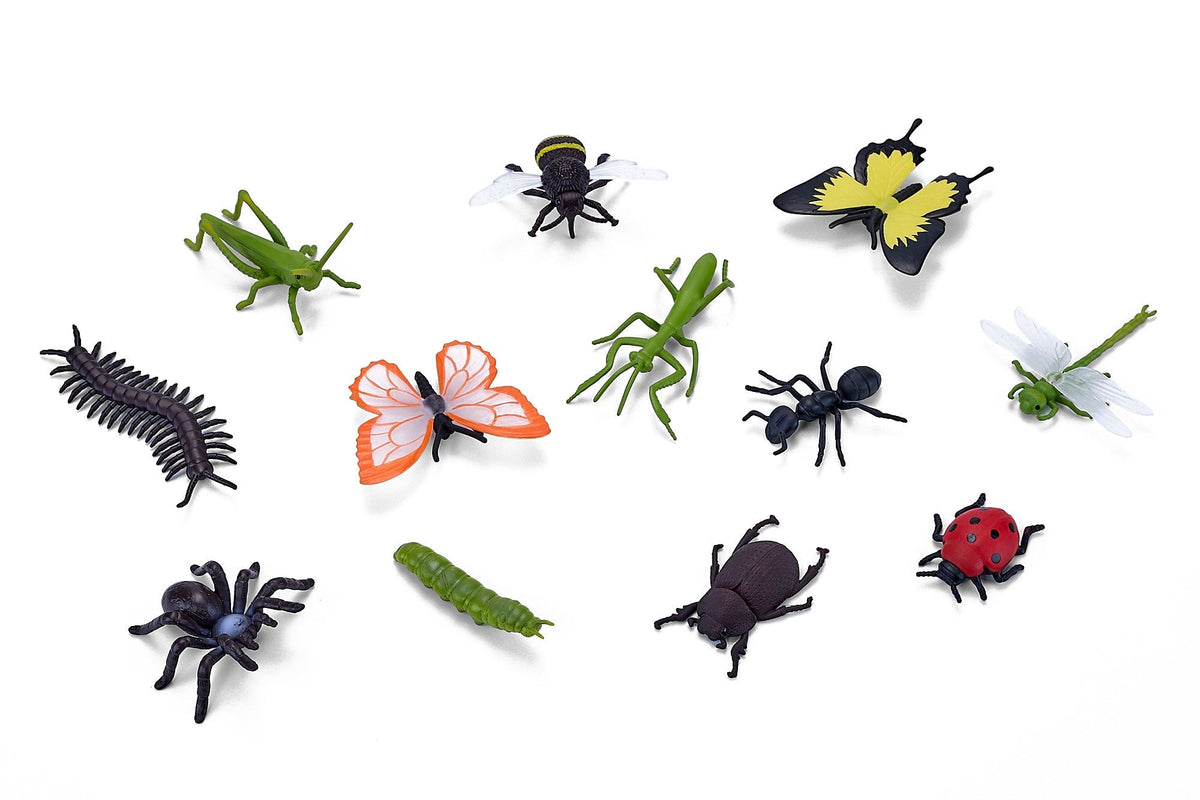 Insect Figure Playset - 12 Mini Bug Figures