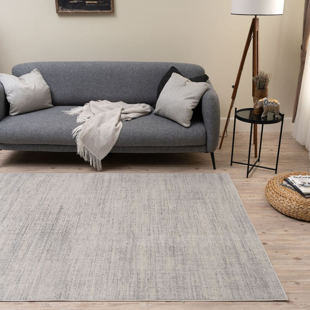 Cream & Grey Abstract Rug