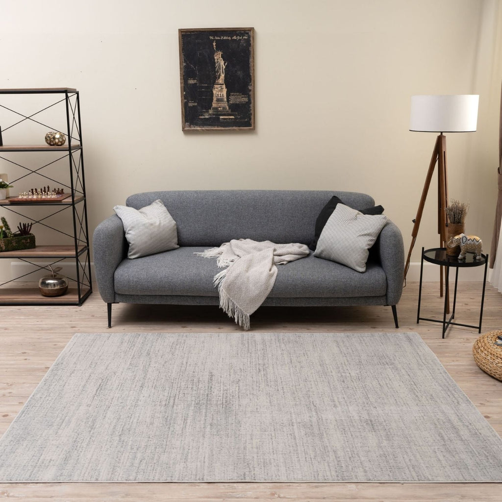 Cream & Grey Abstract Rug