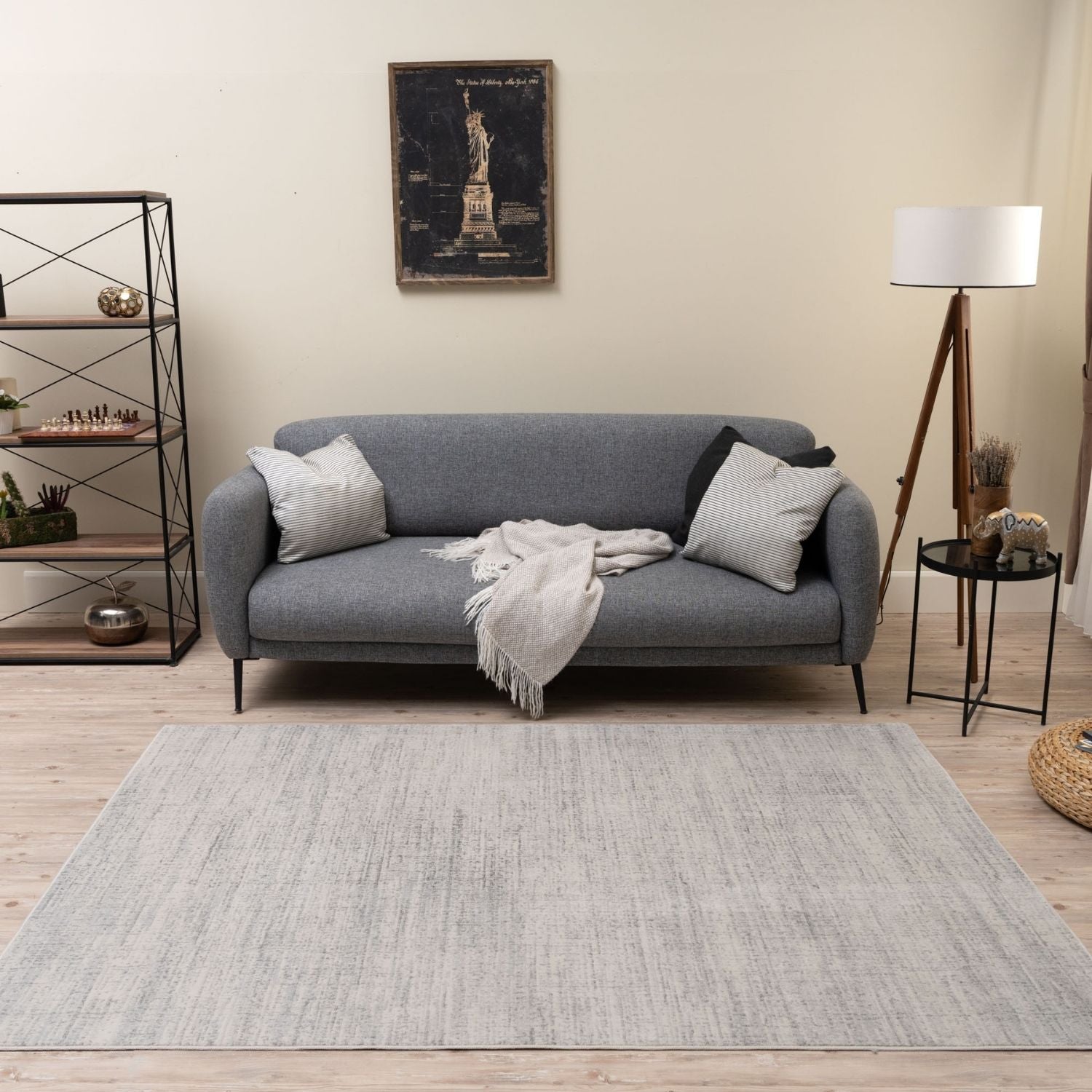Cream & Grey Abstract Rug