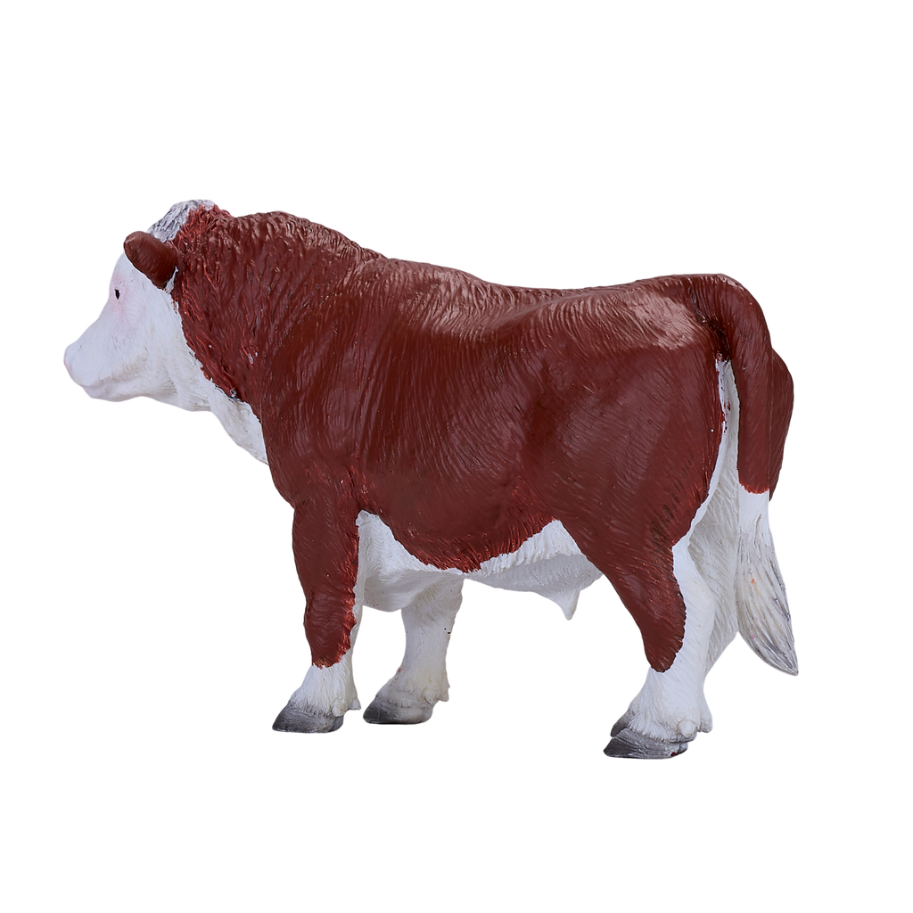Hereford Bull Toy Farm Animal Figurine