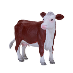 Hereford Cow Toy Realistic Farm Animal Figurine