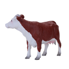 Hereford Cow Toy Realistic Farm Animal Figurine