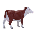 Hereford Cow Toy Realistic Farm Animal Figurine
