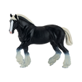 Clydesdale Horse Black Toy Realistic Equestrian Figurine