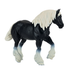 Clydesdale Horse Black Toy Realistic Equestrian Figurine
