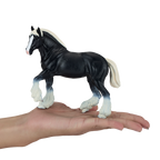 Clydesdale Horse Black Toy Realistic Equestrian Figurine