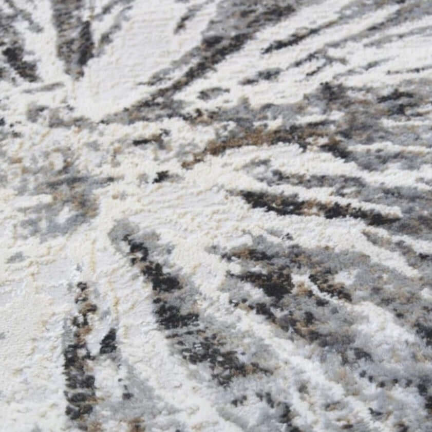 Abstract Burst Grey Rug