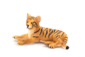 Tiger Cub Laying Down Toy Realistic Big Cat Model