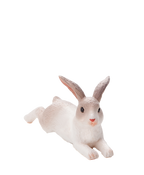Rabbit Lying Down Toy Realistic Small Animal Figurine