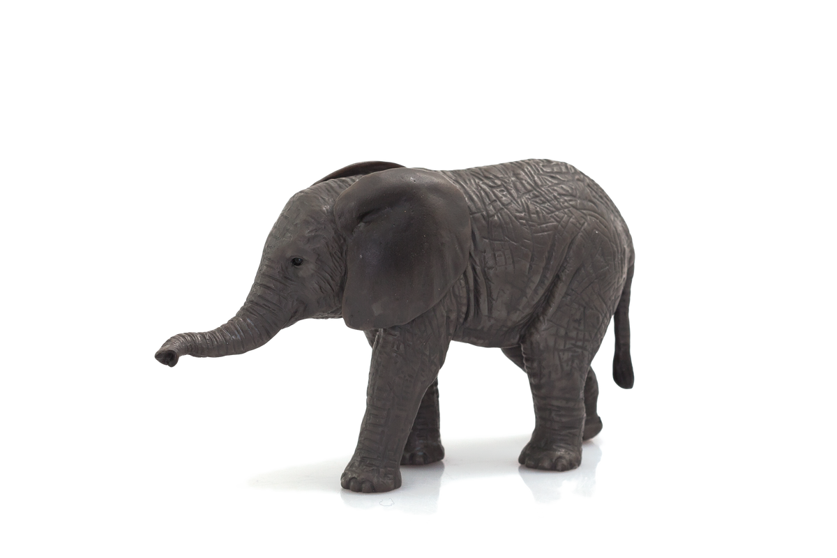 African Elephant Calf Toy Realistic Wildlife Model