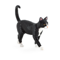 Cat Black & White Toy Realistic Pet Figurine