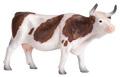 Simmental Cow Toy Realistic Farm Animal Figurine
