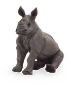 Rhino Baby Sitting Toy Realistic Wildlife Animal Model