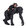 Chimpanzee and Baby Toy Realistic Wildlife Figurine