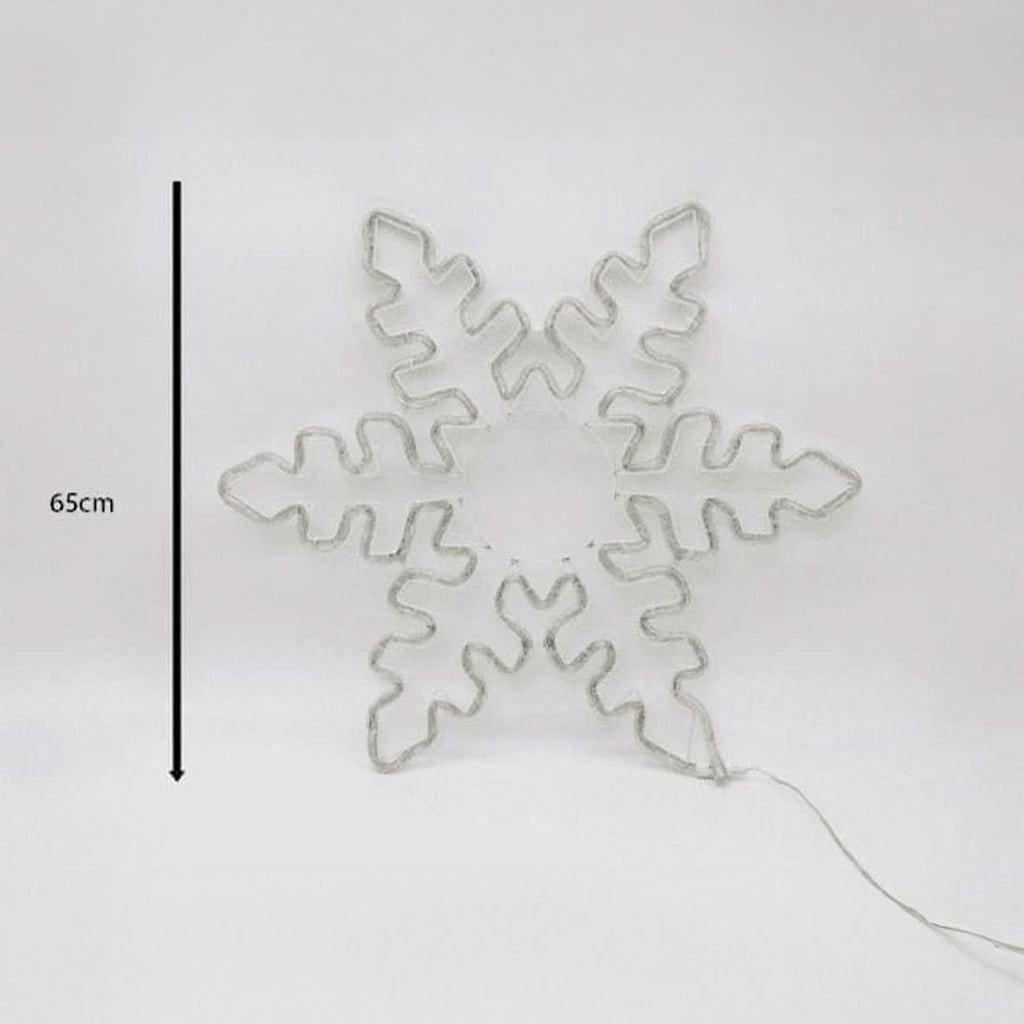 Blue LED Snowflake Rope Light