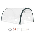Walk-in Tunnel Greenhouse, Upgraded Structure, Mesh Door & Windows 396L x 300W x 200Hcm