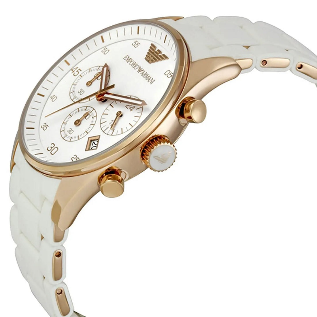 Emporio Armani AR5919 Sportivo Men's White & Rose Gold Watch