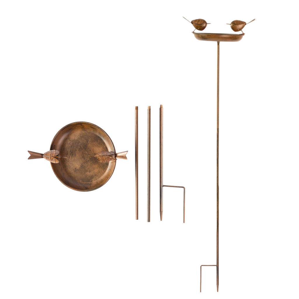 Robin Bird Bath & Feeder Stake