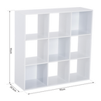 9 Cube Storage Cupboard Bookcase Bookshelf Home Office, White