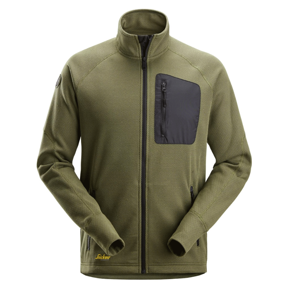 Snickers 8042 FlexiWork, Fleece Work Jacket Various Colours Khaki Green Black