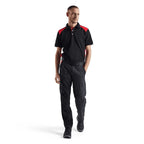 Blaklader 1448 Industry Stretch Kneepad Trousers Black/Red
