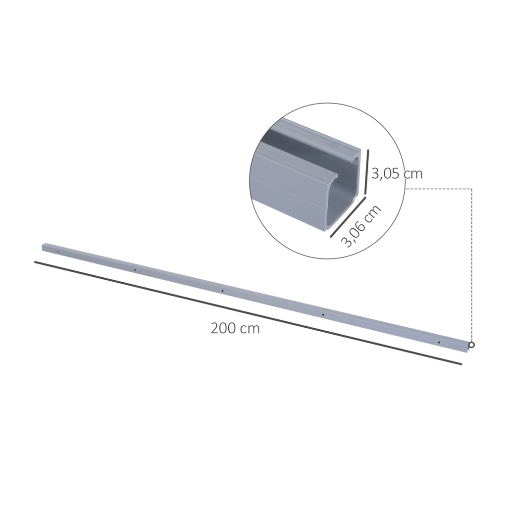 Sliding Barn Door Closet Hardware Track Kit for Slingle Door 6.5FT/2000mm