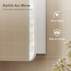 Arched Bathroom Mirror Cabinet, Wall Mounted