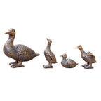 Set of 4 Resin Duck Family Ornaments – Decorative Garden Duck Figurines