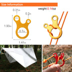 Onewind Outdoors 3 Holes Guyline Tensioner-Red-10pcs