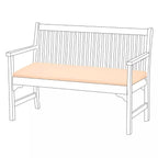 Cream Waterproof Garden Bench Cushion Outdoor Seat Pad 108cm