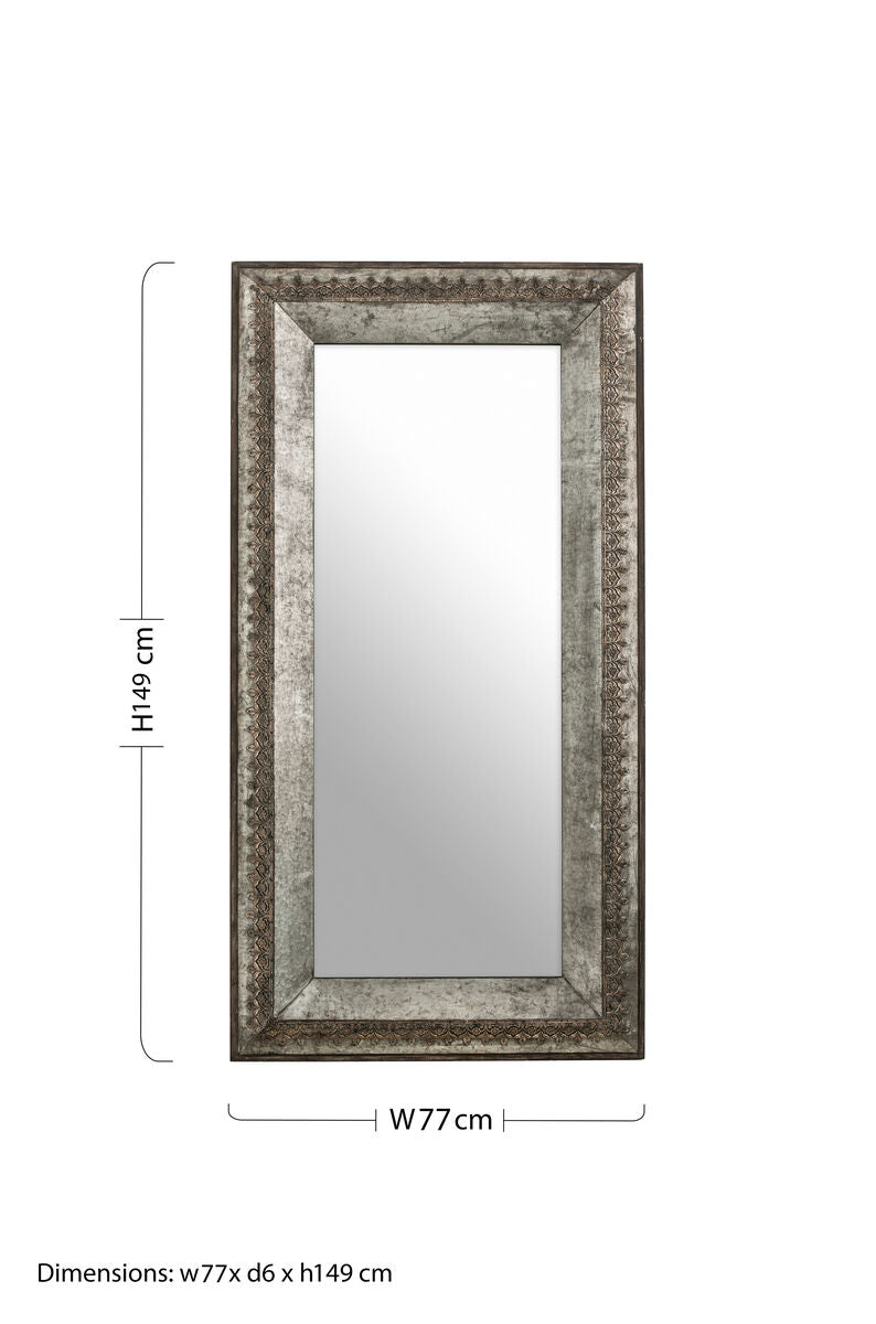 Antique Grey Wall Mirror
