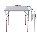 Adjustable Height Folding Table | Aluminium & MDF | 9 Size Options | Indoor & Outdoor