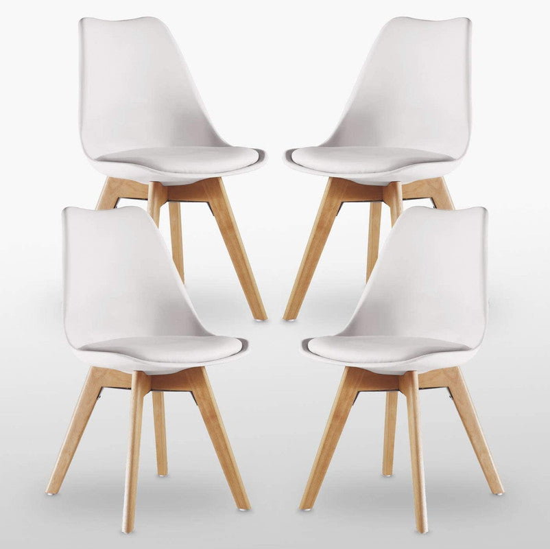 Lorenzo Dining Chairs Set of 4 & 6 White Set of 4