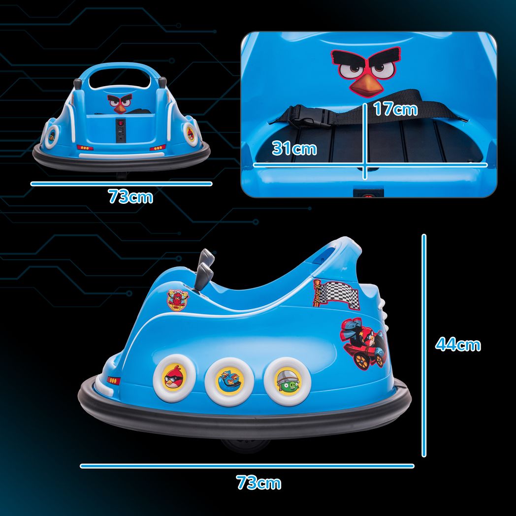 Angry Bird Licensed Bumper Car for Kids w/ Joysticks