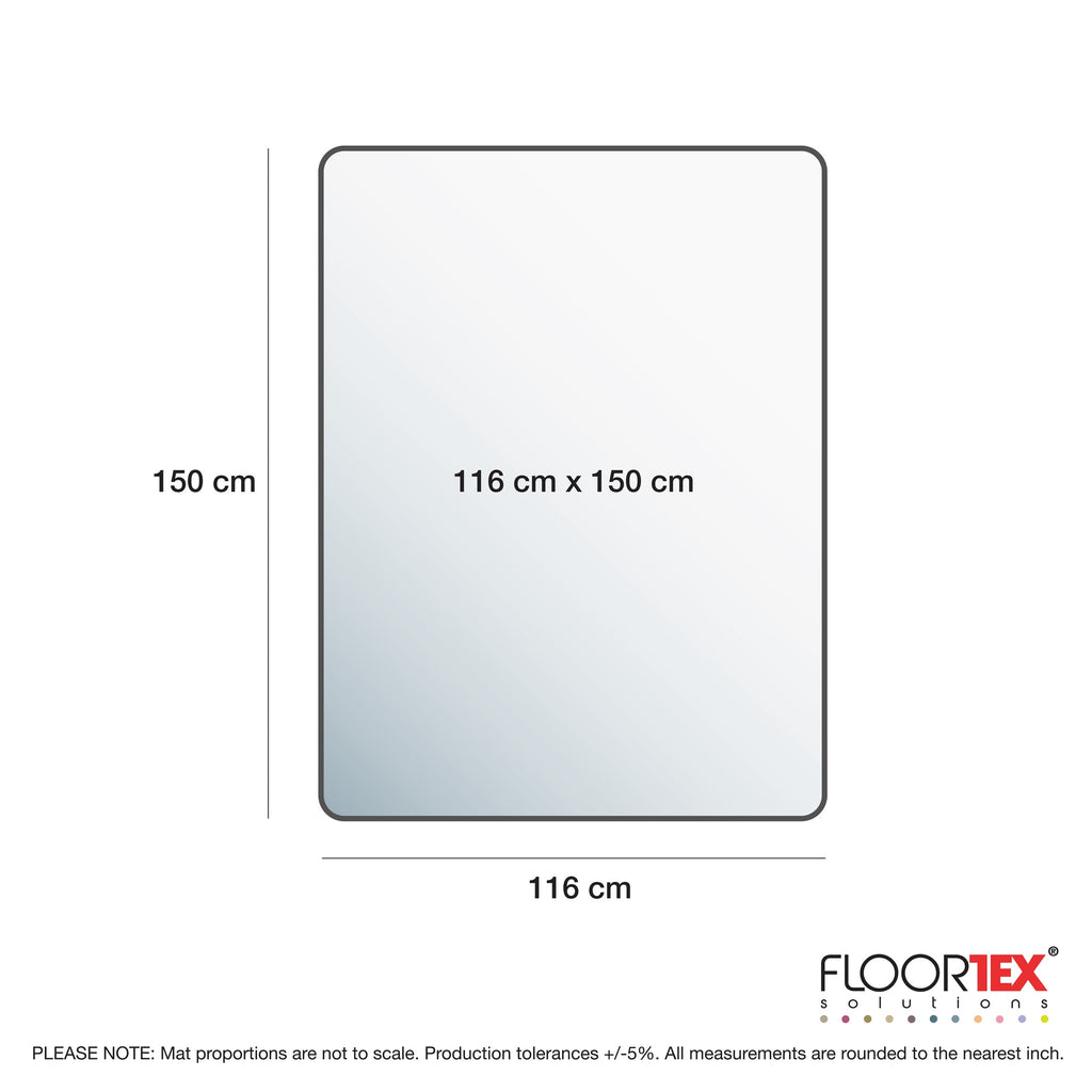 Vinyl Rectangular Chair Mat for Carpets up to 6mm - 116 x 150cm