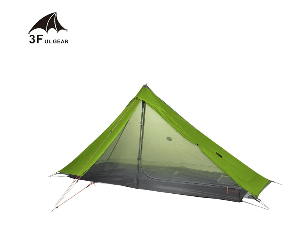 3fulgear Lanshan 1 Pro 20D SilNylon 3 Season   - Green Hiking Pole Tent
