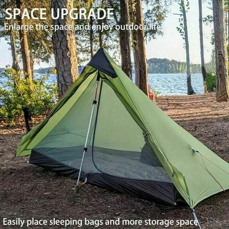 3FULGear Lanshan 1 / 4 Season / Forest  Green Hiking Pole Tent