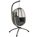Hanging Swing Chair w/ Thick Cushion, Hanging Chair, Dark Grey