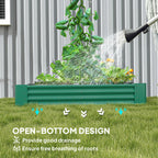 Galvanised Raised Garden Bed, 180x90x30cm Raised Planter, Green