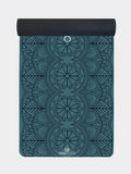 Vegan Suede Microfiber Yoga Mat 4mm Blue Mandala
