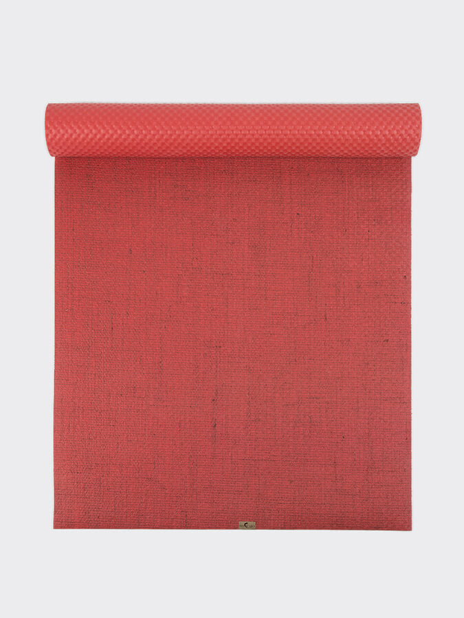 ecoYoga Standard Jute Yoga Mat - 4mm Coral